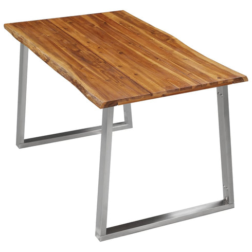Rustika Rowe -  3 Piece Dining Set Solid Acacia Wood Brown